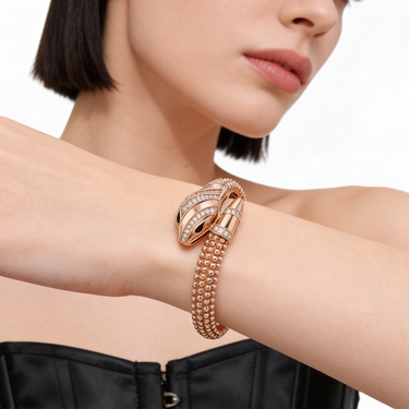 Serpenti Rose Coil Snake Bracelet