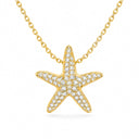Stella Pave Starfish Pendant Necklace