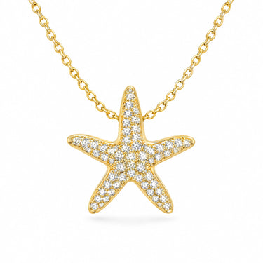 Stella Pave Starfish Pendant Necklace
