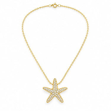 Stella Pave Starfish Pendant Necklace