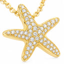 Stella Pave Starfish Pendant Necklace