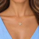Stella Pave Starfish Pendant Necklace