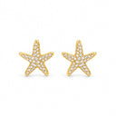 Stella Pave Starfish Stud Earrings