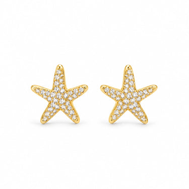 Stella Pave Starfish Stud Earrings