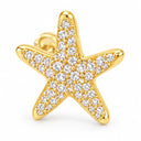 Stella Pave Starfish Stud Earrings