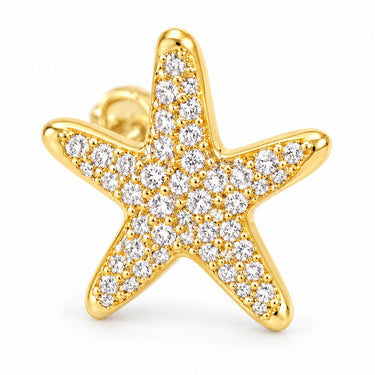 Stella Pave Starfish Stud Earrings