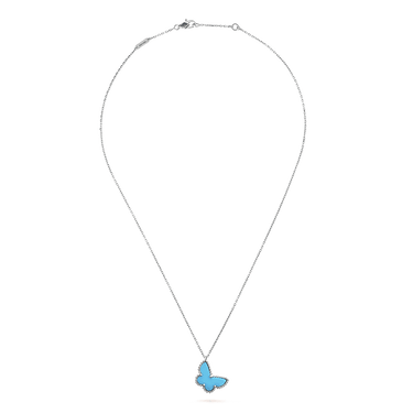 Sweet Alhambra Blue Butterfly Necklace