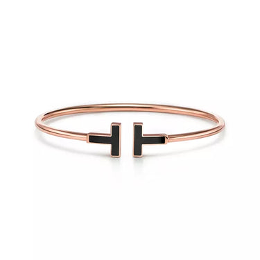 T Black Wire Bracelet