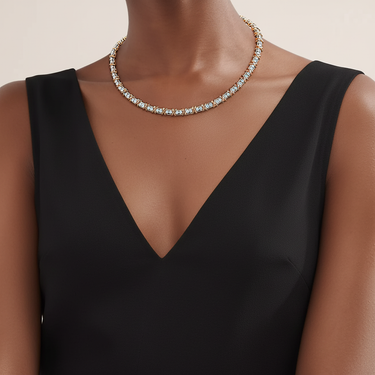 T Schlumberger Eighteen Stone Choker Necklace