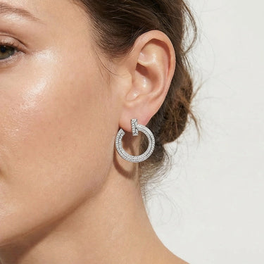 T T1 Open Hoop Earrings