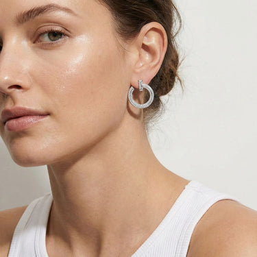 T T1 Open Hoop Earrings