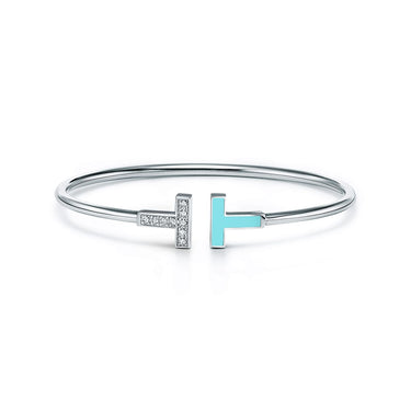 T Turquoise Wire Bracelet