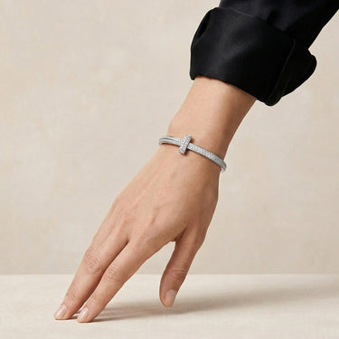 T1 Wide Hinged Bangle Bracelet
