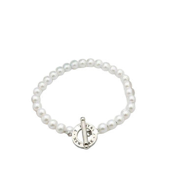 Tag Beads Toggle Clasp Bracelet