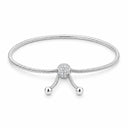 Talia Snake Chain Slider Bracelet - White Gold