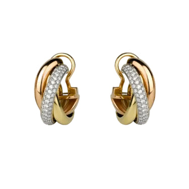 18k Trinity Diamond Earrings