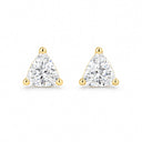 Trinity Trillion Cut Solitaire Stud Earrings