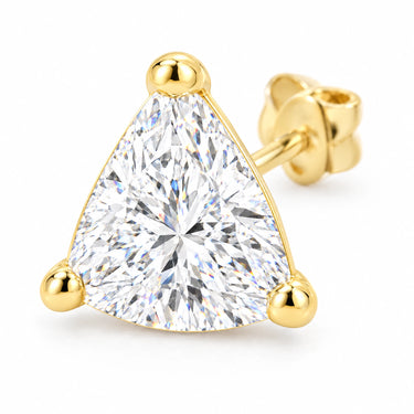 Trinity Trillion Cut Solitaire Stud Earrings