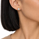 Trinity Trillion Cut Solitaire Stud Earrings