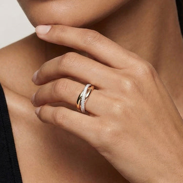 Triple Band Pavé Ring