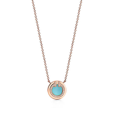 Turquoise Round Pendant Necklace