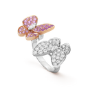 18K Two Butterfly Between the Finger Sapphire Ring