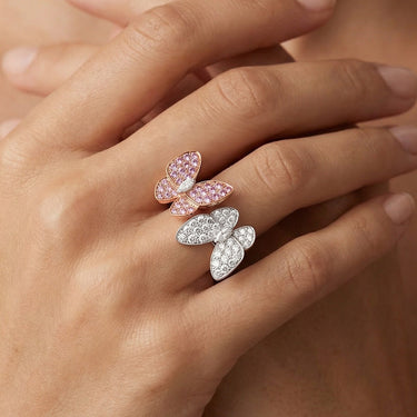 Two Butterfly Sapphire Ring