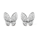 18k Two Butterfly Diamonds Earrings