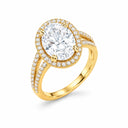 Valentina Oval Halo Split Shank Ring