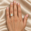 Valentina Oval Halo Split Shank Ring