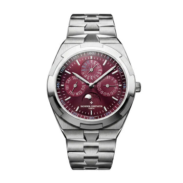 VC Burgundy Moonphase Multi Dial Watch