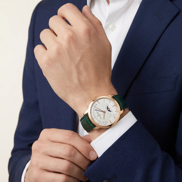 VC Green Strap Moonphase Style Watch