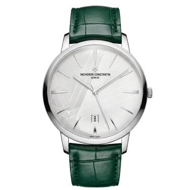 VC Green Textured Strap Date Window Watch