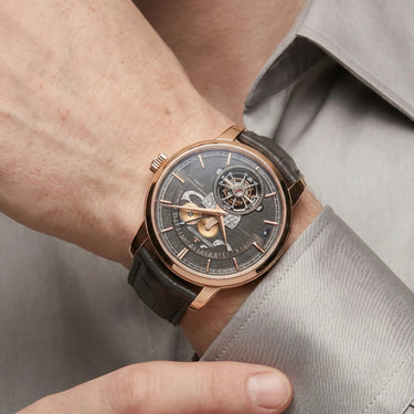 VC Skeleton Style Textured Strap Watch