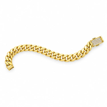 Vera Curb Chain Pave Clasp Bracelet