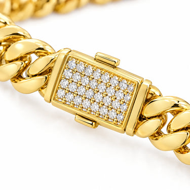 Vera Curb Chain Pave Clasp Bracelet