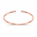 Vienne Pave Open Cuff Bracelet - Rose Gold