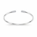 Vienne Pave Open Cuff Bracelet - White Gold