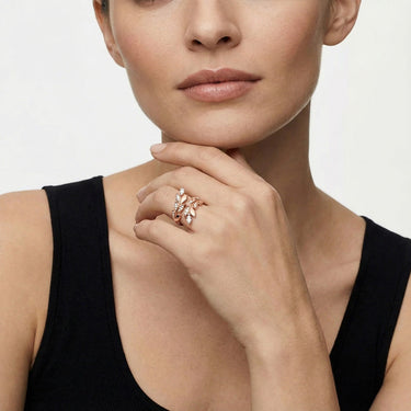 Vine Bypass Leaf Ring