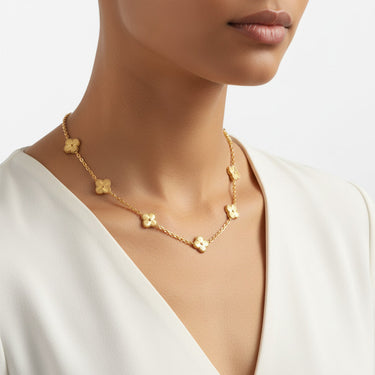 Vintage Alhambra 10 Motifs Necklace Engraved