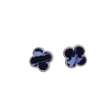 18K Vintage Alhambra Blue Earrings