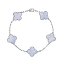 18K Vintage Alhambra Five Motifs Chalcedony Bracelet