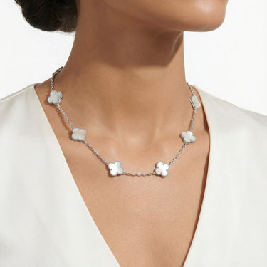 Vintage Alhambra Mother Of Pearl 10 Motifs Necklace