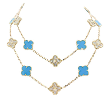 18K Vintage Alhambra 20 Motifs Long Necklace