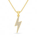 Volta Pave Lightning Bolt Pendant Necklace