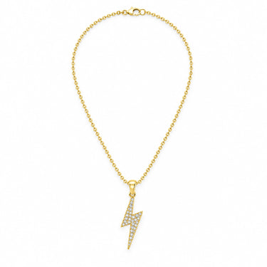 Volta Pave Lightning Bolt Pendant Necklace