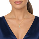 Volta Pave Lightning Bolt Pendant Necklace