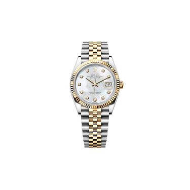 Datejust Watch With Diamond Dial And Fluted Bezel