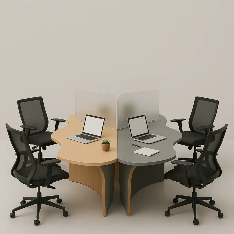 Ultimate 6 Person Desk Cluster Solution
