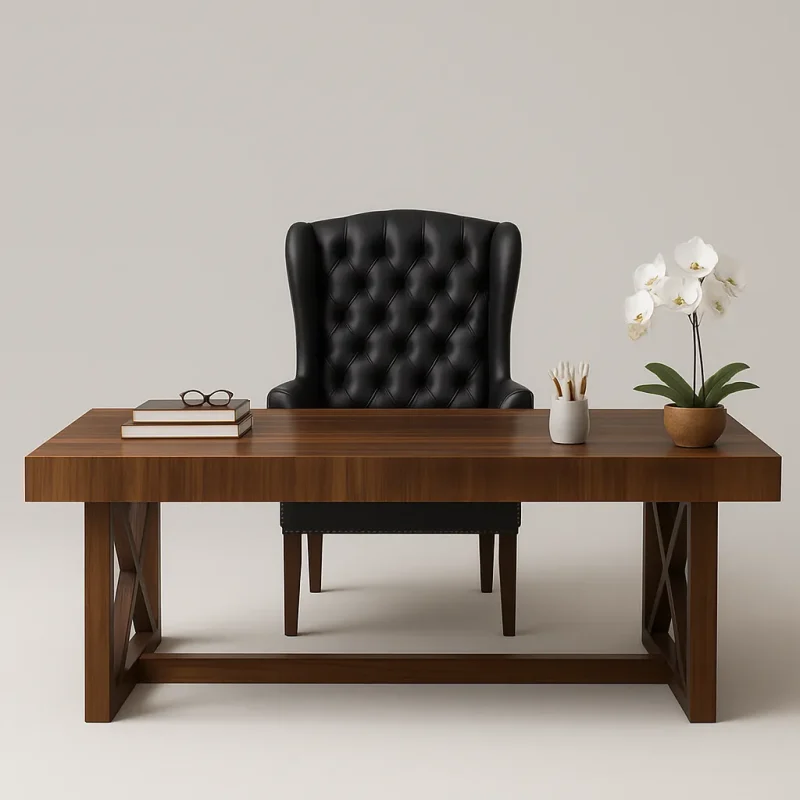 Executive Desk Cross Base Bold Leadership Look